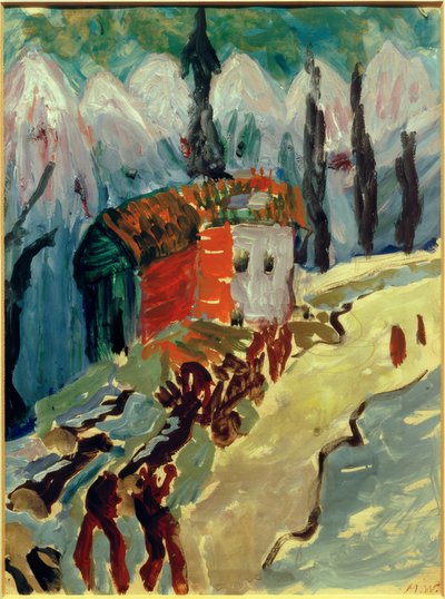 Trasporto di legna in montagna da Marianne von Werefkin